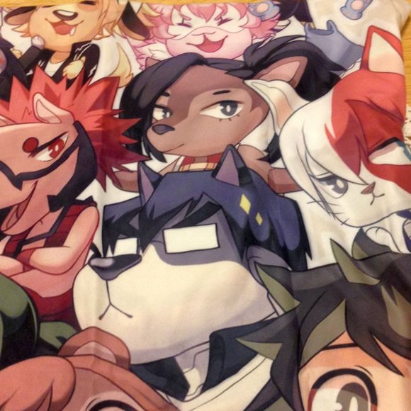 NWOT Pillow Cover, anime animals - Picture 3 of 4